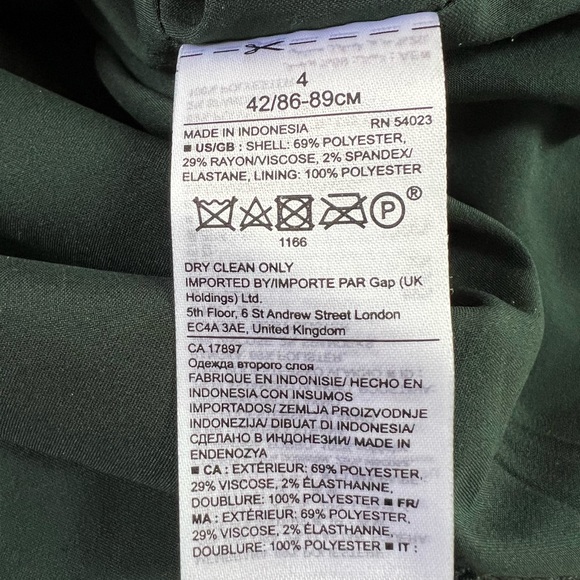 Banana Republic Asymmetric forest green sleeveless dress, size 4 - Picture 8 of 10